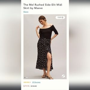 Polka Dot, Anthropologie Slip Skirt